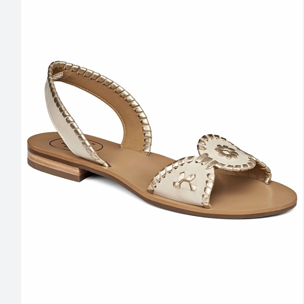 Jack Rogers Metallic Gold Leather Sandal